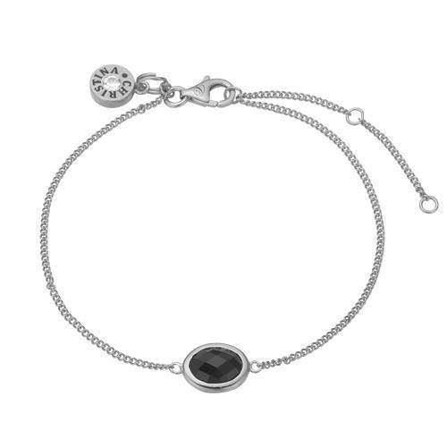 Image of Black Onyx 925 sterling sølv Christina sølv armbånd smykke fra Christina Collect